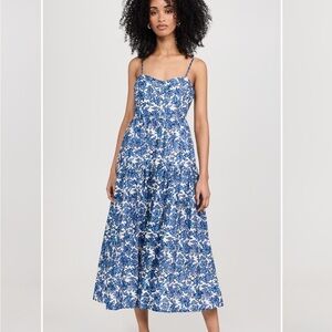Tanya Taylor blue Verona midi dress